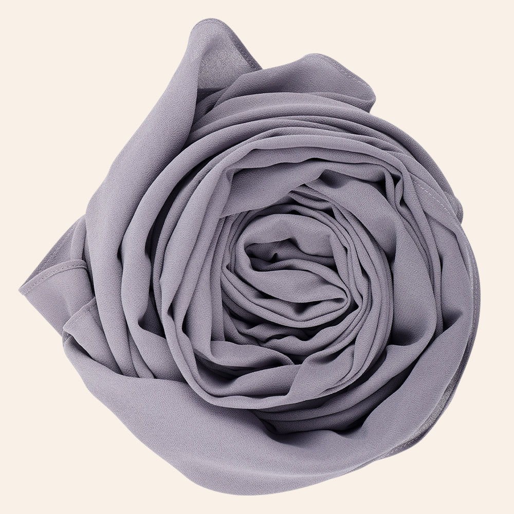 Classic Chiffon Hijab - Grey